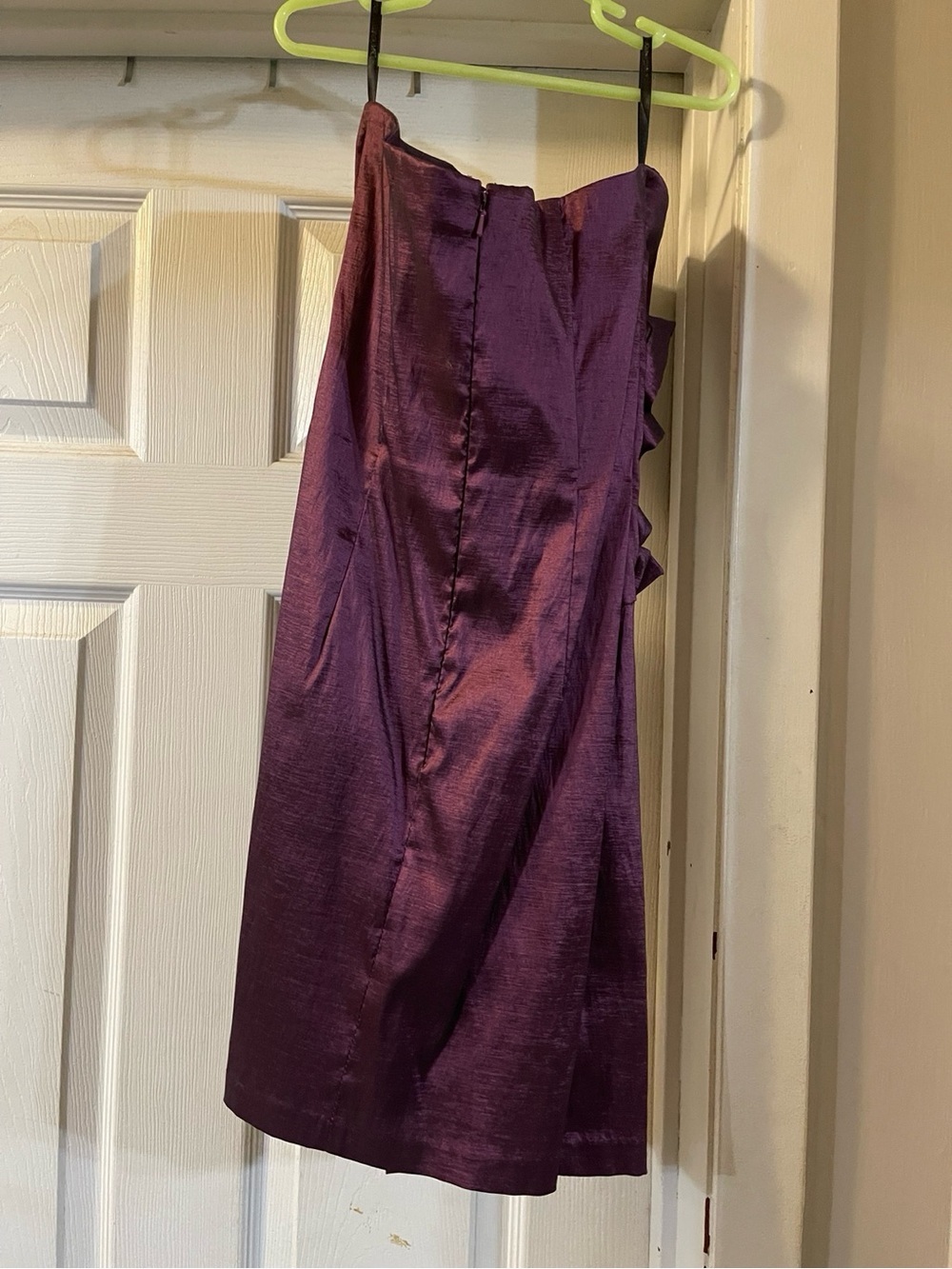 Vintage Jessica McClintock Gunne Sax Plum Strapless Rosette Dress Sz 3 - Picture 3 of 4
